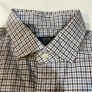 Men’s Polo Ralph Lauren Spread Collar Long Sleeve Dress Shirt Size L